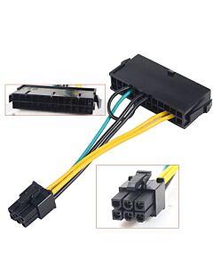 ATX adapteri Acer 24 pin päävirtaliitin 6 pinniseksi liittimeksi (kaapeli 8-10cm)