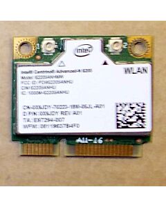 WLAN-kortti kannettaviin tietokoneisiin, Half MiniPCI Express Intel® Centrino® Advanced-N 6205 62205ANHMW 802.11a/b/g/n mm Dell, Fujitsu ym, sopii Windows 10, käytetty 