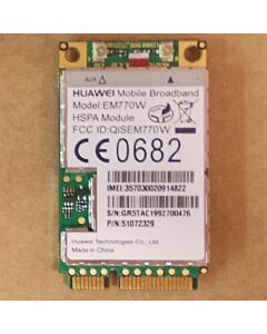 3G-kortti kannettaviin tietokoneisiin, Huawei EM770W 3G WWAN HSDPA kortti, mm Acer Aspire, TravelMate, Packard Bell, käytetty