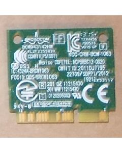 Half MiniPCI Express WLAN-kortti kannettaviin tietokoneisiin, Broadcom BCM943142HM 802.11 b/g/n 1x1 Wi-Fi + BT 4.0, mm Sony Vaio ym, käytetty