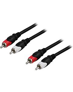 RCA-kaapeli 2xRCA uros-uros, 1m
