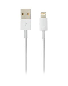 USB-synkronointi-/latauskaapeli Apple iPad, iPhone ja iPod laitteille, MFi, USB Tyyppi A ur - Lightning ur, 1m, Musta