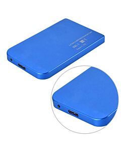 Ulkoinen kotelo 1x2,5" SATA-kiintolevylle, SATA 5Gb/s, USB 3.0,alumiini, sininen