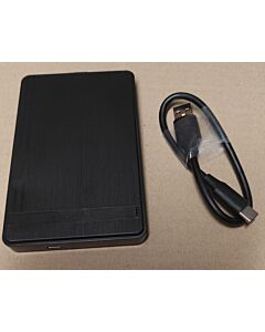 JEYI Kiintolevykotelo, USB-C liitäntä, 2,5" SATA levylle + kaapeli (USB-C > USB A)