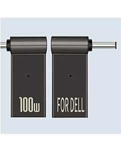 Adapteri USB-C PD laturiin: USB-C naaras - uros 4.5x3.0mm DELL, max. teho 100W 