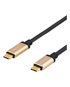 USB 3.1 kaapeli, Gen 2, Type C uros - Type C uros, 1,5m, musta