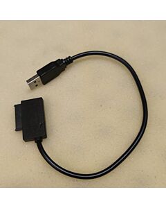 USB adapteri kannettavan tietokoneen optisen SLIMLINE SATA-aseman liittämiseksi tietokoneen USB-porttiin.